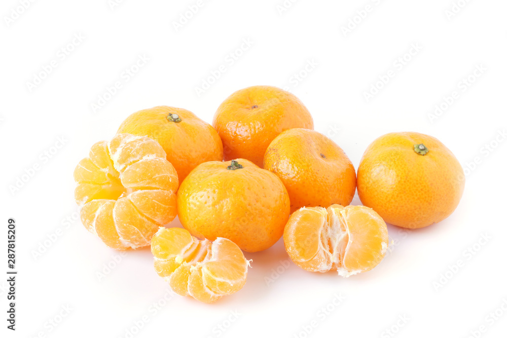 fresh small tangerine orange fruit isolated on white background fresh small tangerine orange fruit isolated on white background