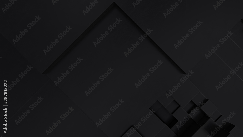 Abstract black cubes background. Concept data technolog Abstract black cubes background. Concept data technolog