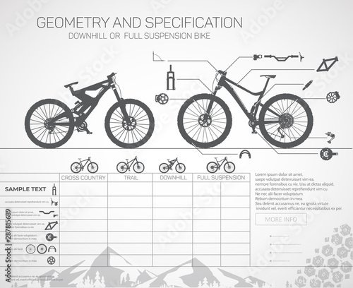 Mountain bikes, downhill or full suspension.