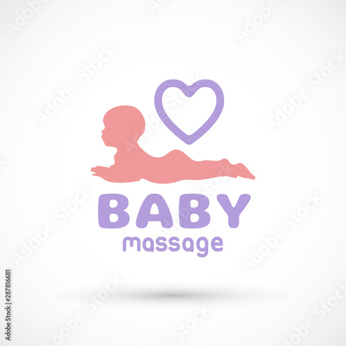 Baby health icon massage or doctor sign child