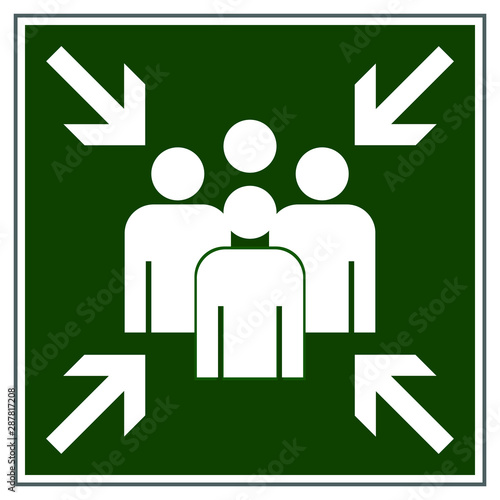 Sammelplatz Schild