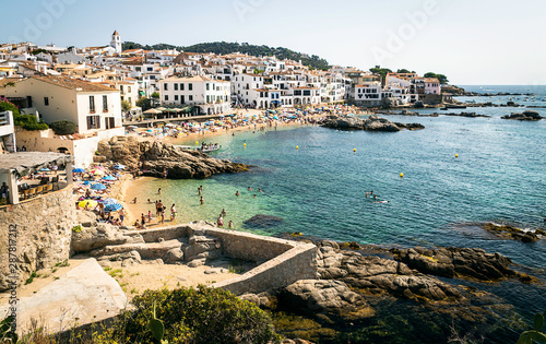 Fototapeta Naklejka Na Ścianę i Meble -   Landscape of the beach of the town of Calella de Palafrugell, in Catalonia, Spain