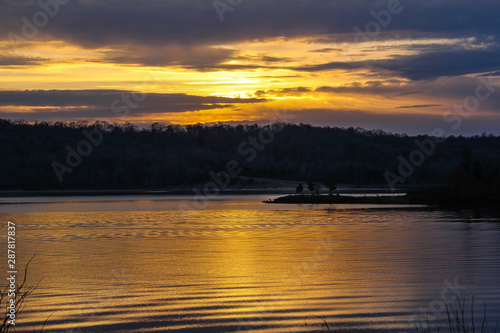 Early Morning Sunrise at Green River Lake in Kentucky