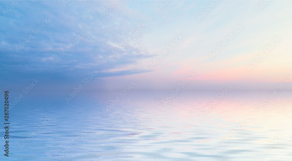 Obraz premium Beautiful sunset and blue sky background