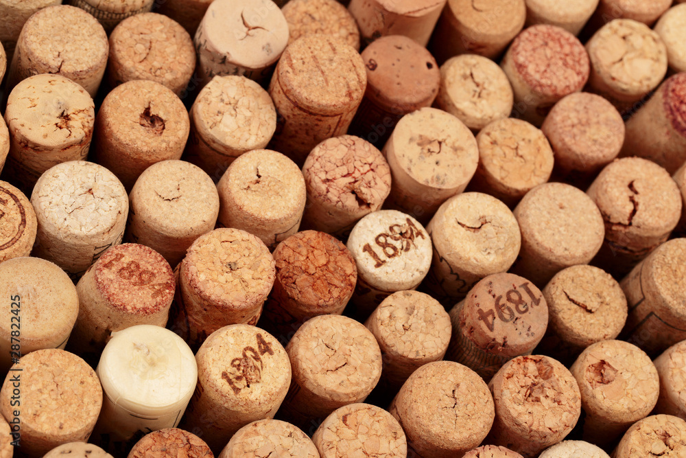 Butt ends of wine corks background - Image
