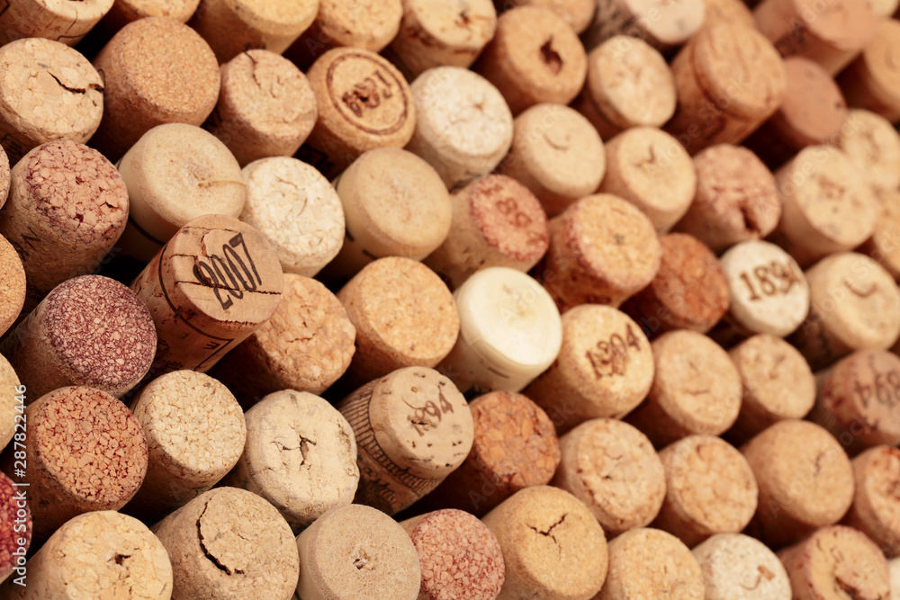 Butt ends of wine corks background - Image