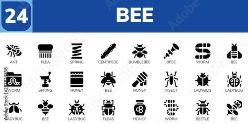 bee icon set