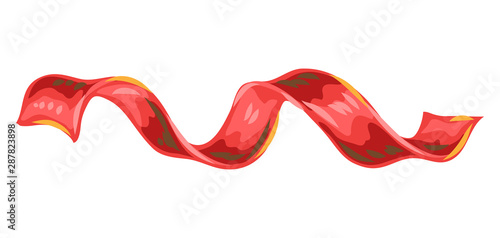 Illustration of red ribbon.