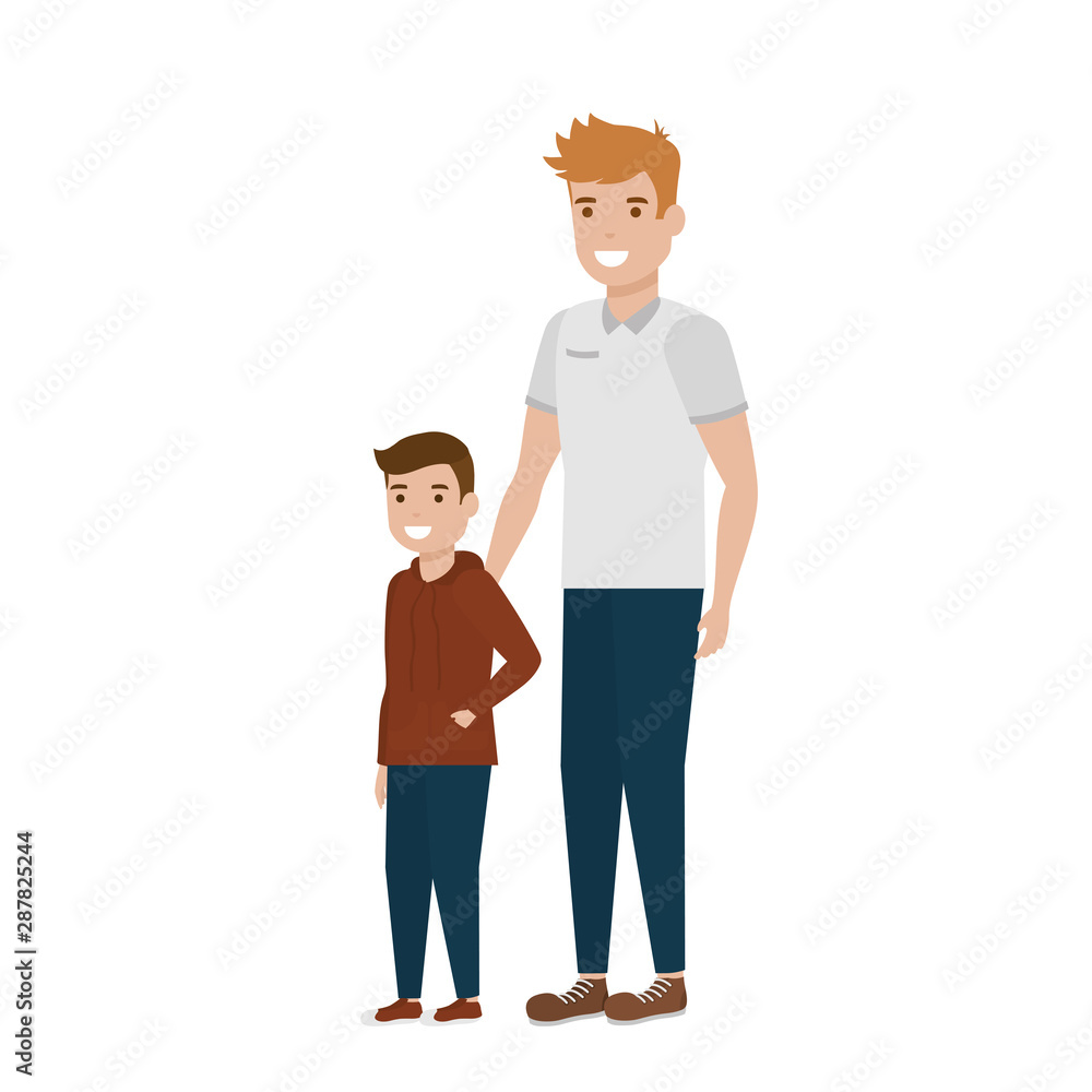 Isolated family members vector design Isolated family members vector design