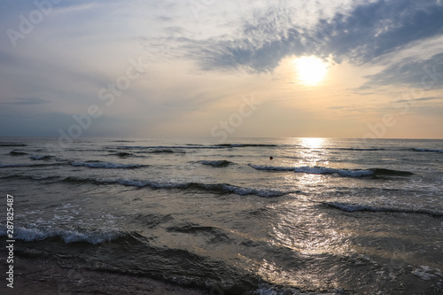 sunset over the sea