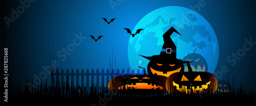 zucche di halloween, ammucchiate, folla, mucchio