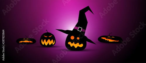 zucche di halloween, appoggiate, in fila, halloween, zucca