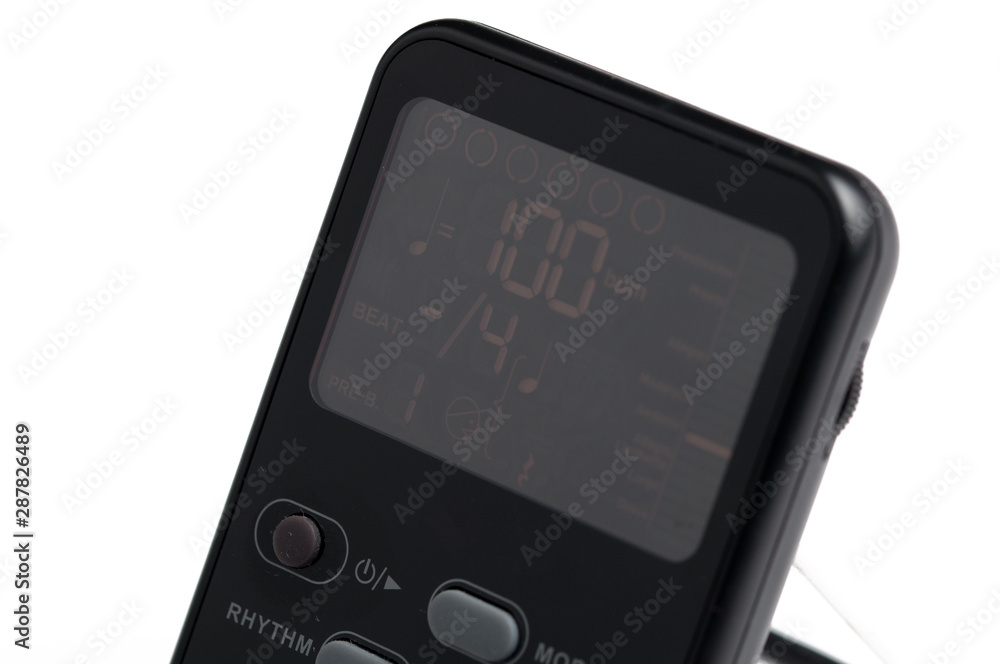 Metronome isolated on white background.Copy space Metronome isolated on white background.Copy space