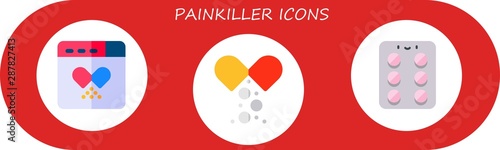 painkiller icon set