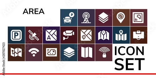 area icon set