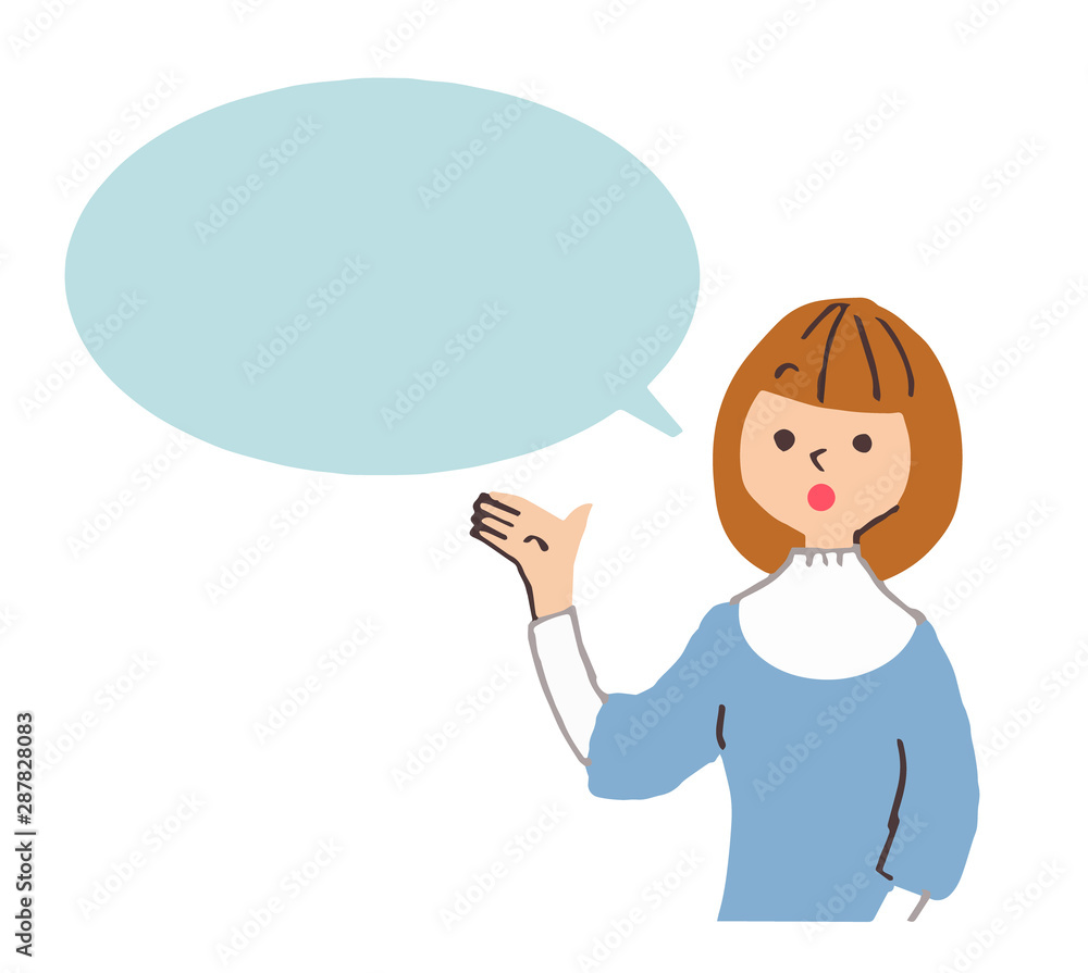 話す女性 話す女性