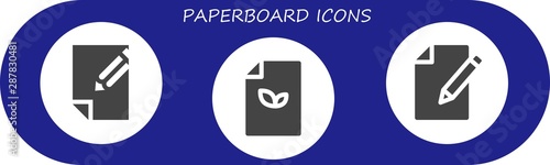paperboard icon set