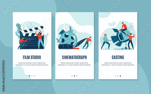 Cinema Vertical Banners Set