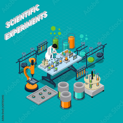 Scientist Isometric Composition