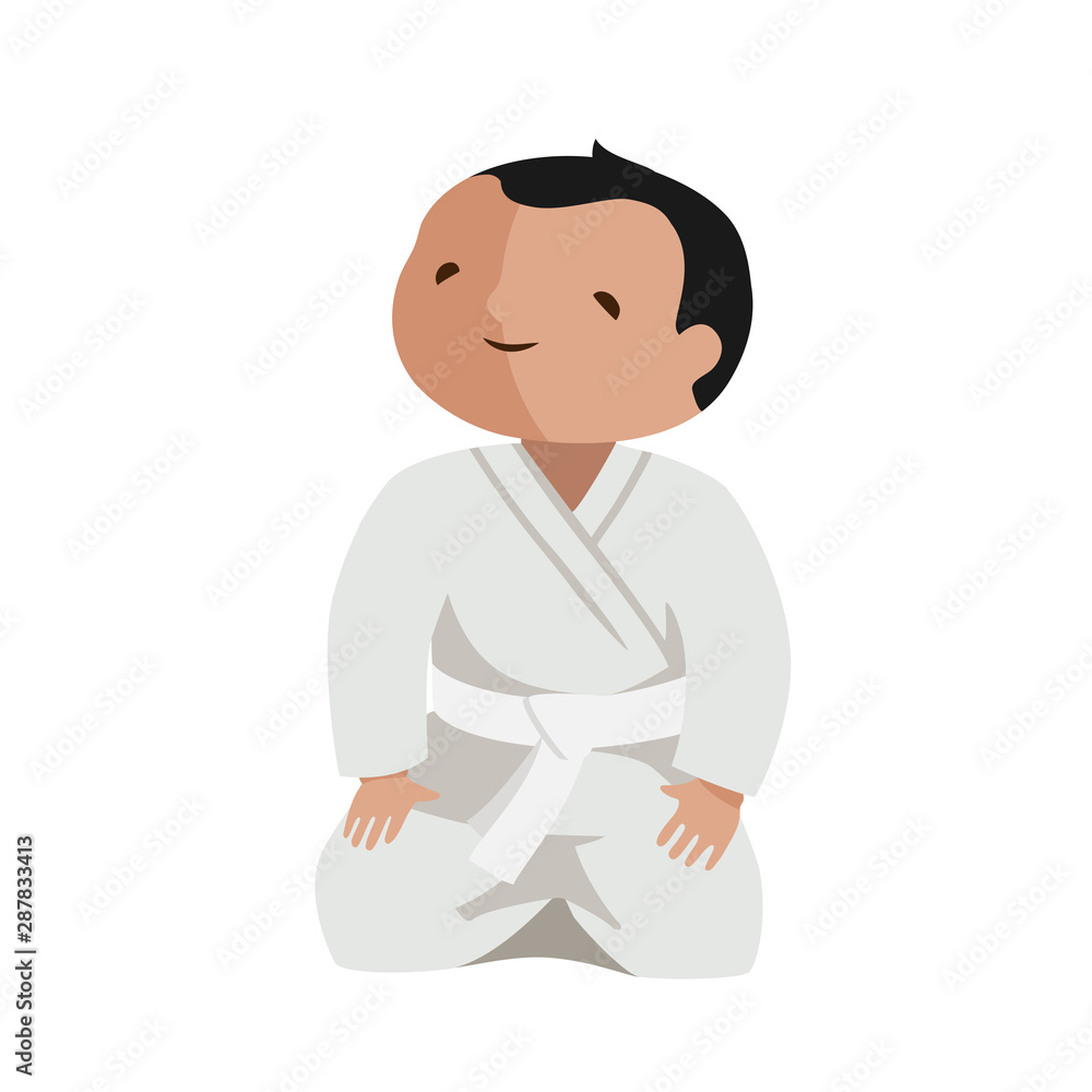 Vector illustration of a little boy in uniform. Vector illustration of a little boy in uniform.