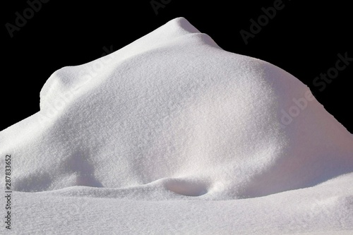 Wallpaper Mural Huge Pile of snow isolated on black Torontodigital.ca