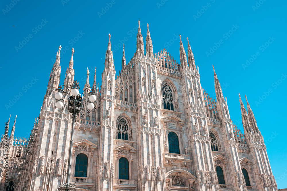 spire of the cathedral of Milan in Italy