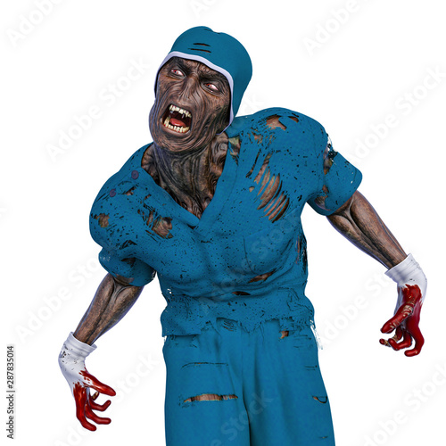 Foto zombie doing a mad scream
