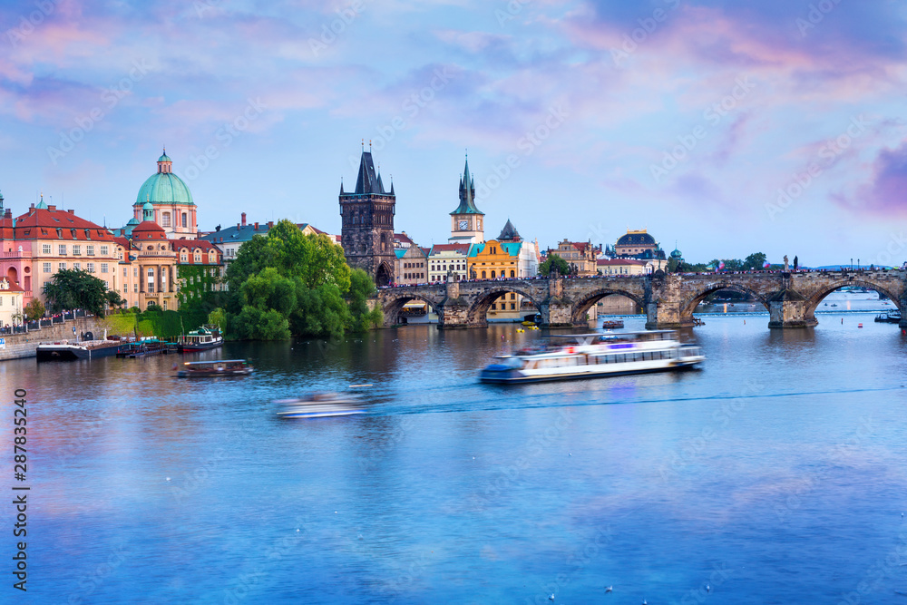 Charles Bridge in the blue hour, Prague, Czech Republic Charles Bridge in the blue hour, Prague, Czech Republic