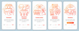 Political revolution onboarding mobile app page screen vector template. Civil unrest and social protest walkthrough website steps with linear illustrations. UX, UI, GUI smartphone interface concept