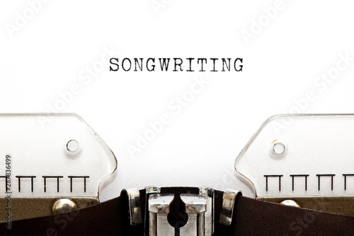 Obraz na płótnie Songwriting Retro Typewriter Concept