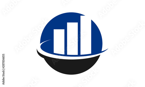 Financial Accounting Logo  Financial Stock Exchange Market Charts Logo design  Growth icon for Finance Business.