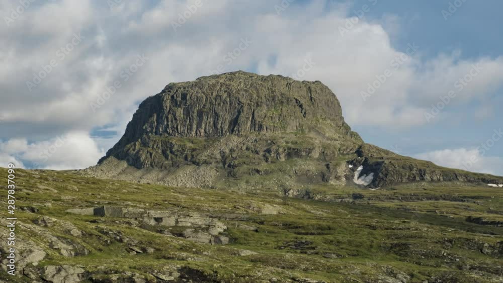 Time lapse of clouds over Hårteigen mountain Norway at sunset, 4K zoom out Time lapse of clouds over Hårteigen mountain Norway at sunset, 4K zoom out