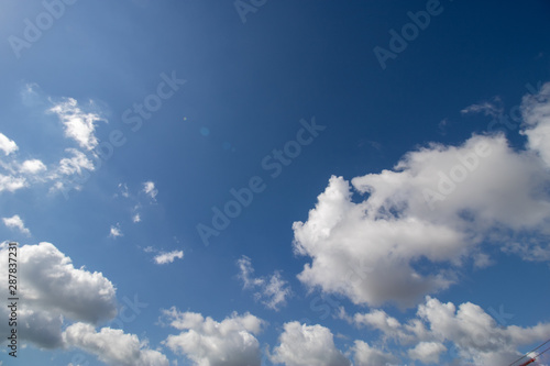 Beautiful scattered clouds over a blue sky