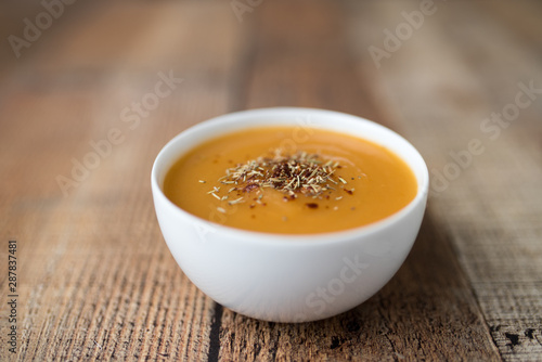 Creamy pumpkin squash vegetable soup