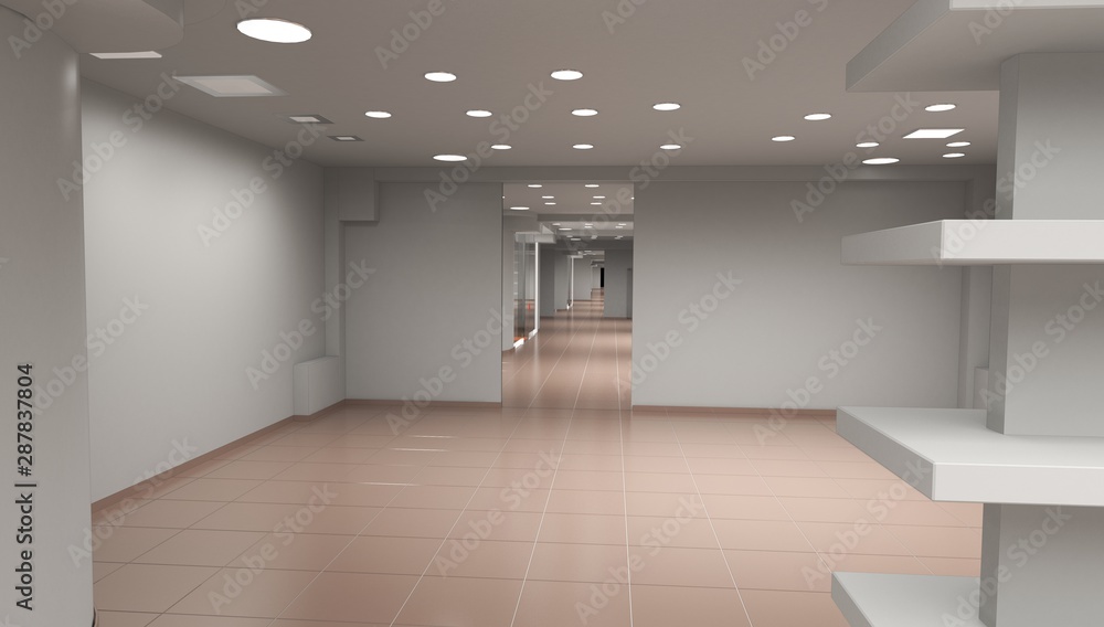 empty room, interior visualization, 3D illustration empty room, interior visualization, 3D illustration