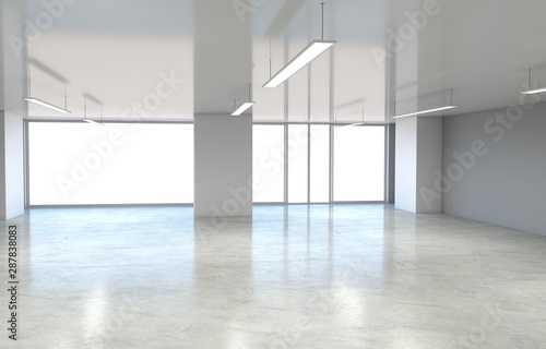 empty room  interior visualization  3D illustration