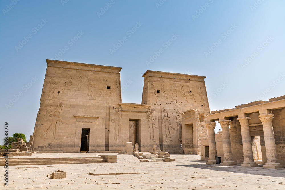 Temple of Isis on Agilkia island (moved from Philae island), Aswan, Egypt