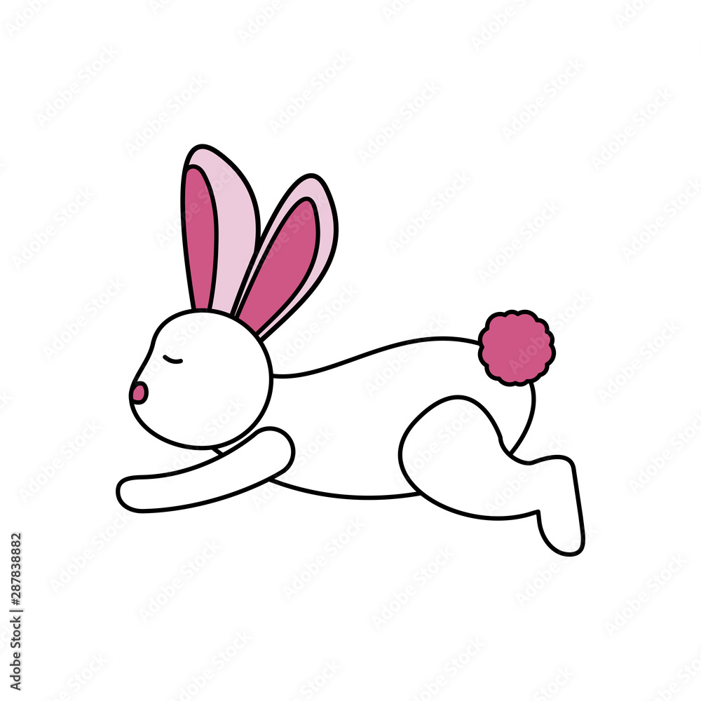 Obraz premium Isolated rabbit cartoon vector design