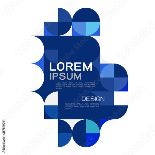Abstract trendy geometric template with blue repeating grid pattern . Minimal pattern geometric design. Eps10 vector illustration.