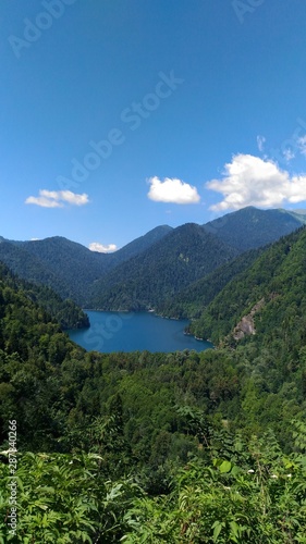 Ritsa. Lake in mountains