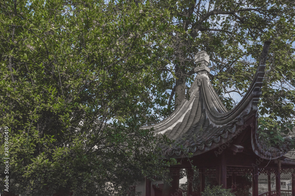 Chinese pavilion in old town of Nanxun, Zhejiang, China Chinese pavilion in old town of Nanxun, Zhejiang, China