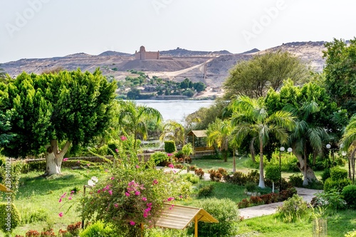 Botanical island (Lord Kitchener's island) on Nile river, Egypt photo