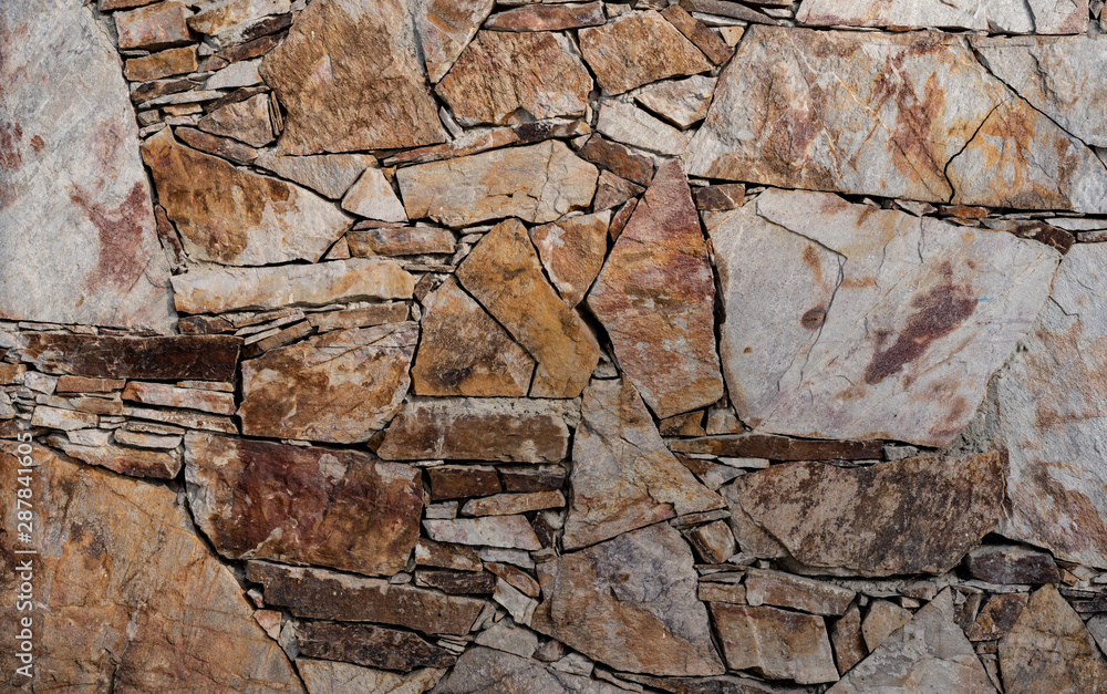 Fototapeta premium Wall of stone as texture and background
