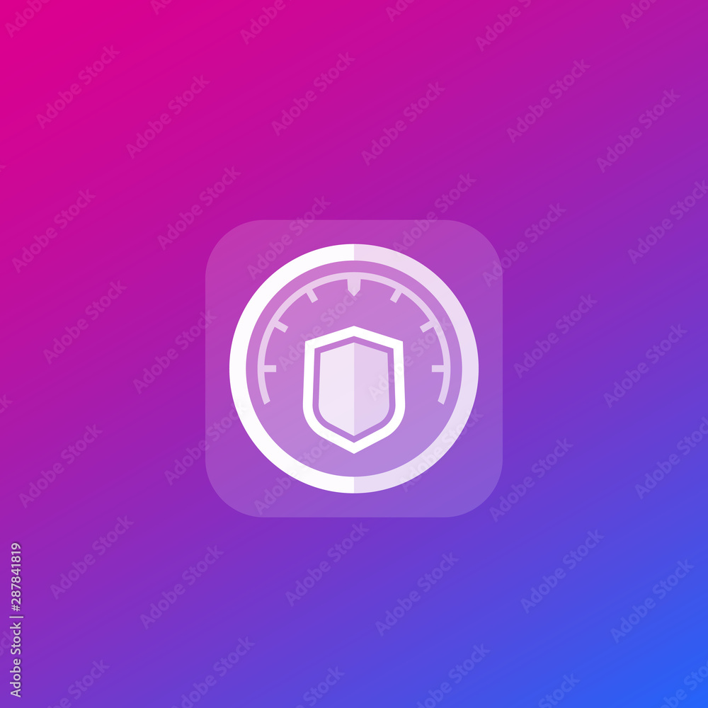 security meter vector icon for apps security meter vector icon for apps