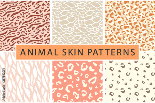 Vector animal leopard skin texture print seamless pattern