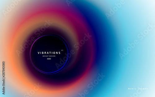 Liquid abstract background with colorful smooth flow of colors. Beautiful blurred backdrop with fluid gradient. Twisted design with gradual blend between shades. Vector template of cover, presentation