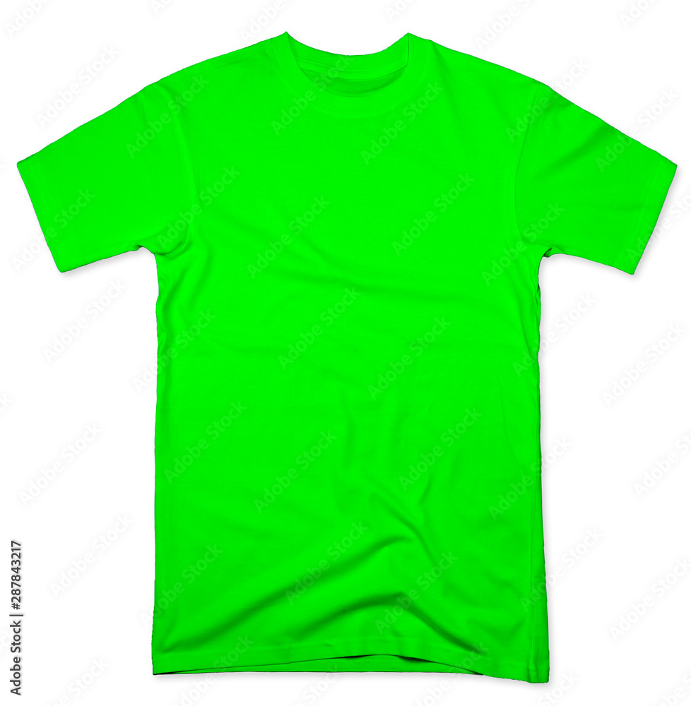 blank neon green tee shirt Stock Photo | Adobe Stock