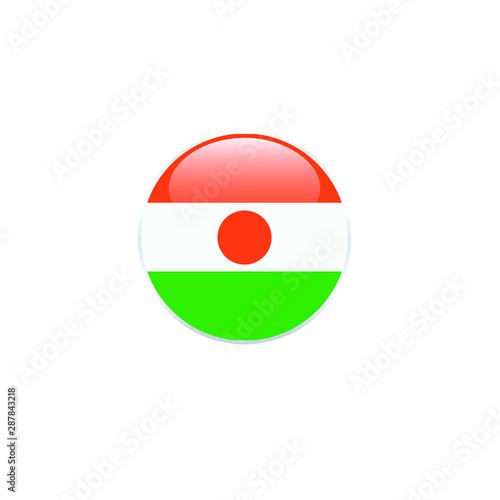 Free Download Niger  round flag . closy flag of Niger  - vector button.  - GFXLoad