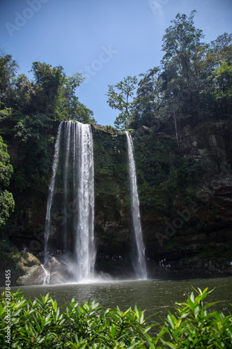 The beautiful waterfalls of Misol-Ha falling water. Chiapas, Mexico photo
