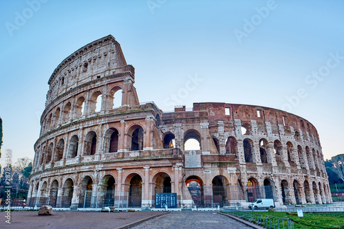 Colosseum at sunrise in Rome  Italy